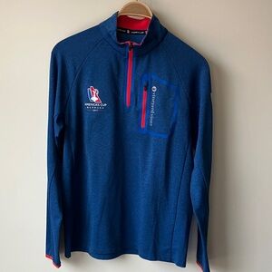 Vineyard Vines Americas Cup Bermuda 2017 Blue 1/4 Zip Pullover Men’s Medium